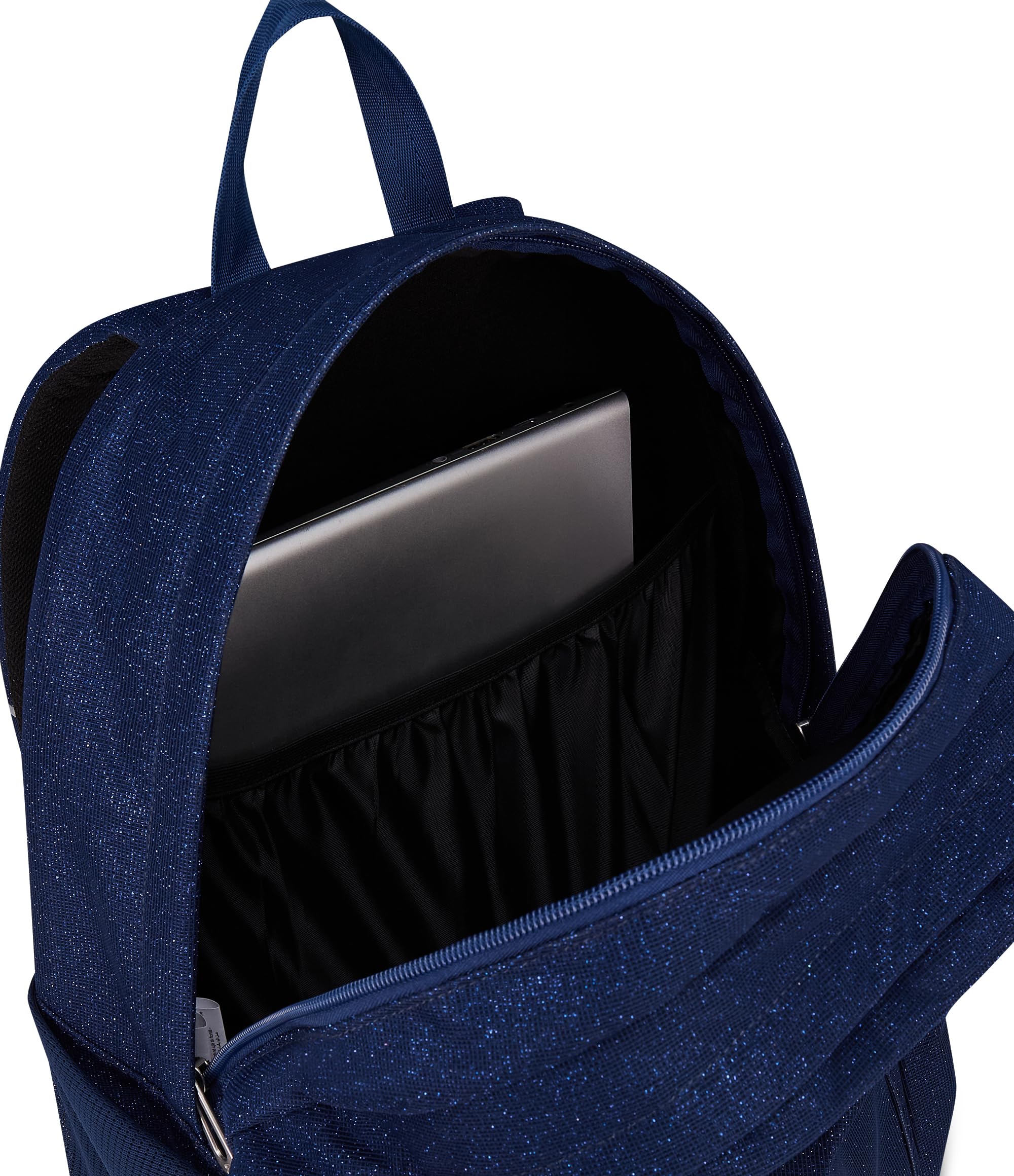 Seven Zaino Shiny Tech Blu Glitter 30L – Doppio Scomparto con Tasca PC
