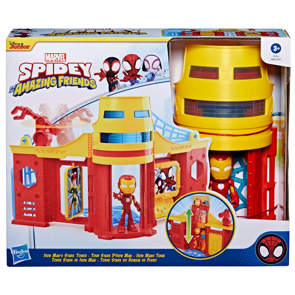 Marvel Iron Man Stark Tower Playset con Action Figure – Prescolare