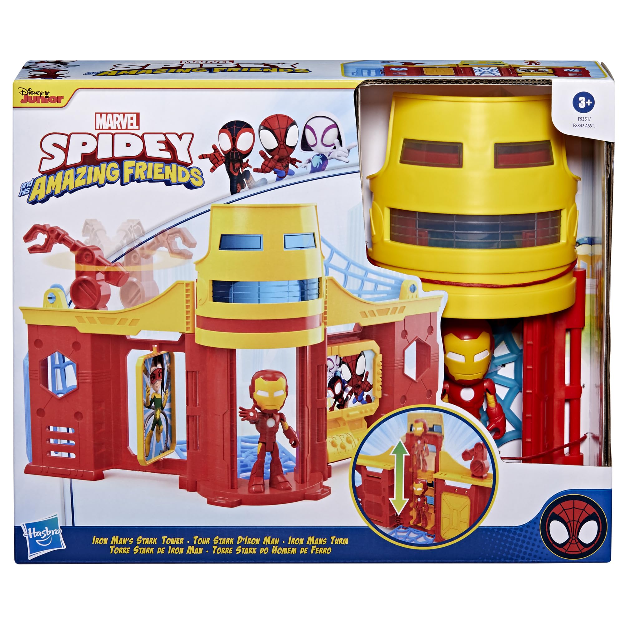 Marvel Iron Man Stark Tower Playset con Action Figure – Prescolare