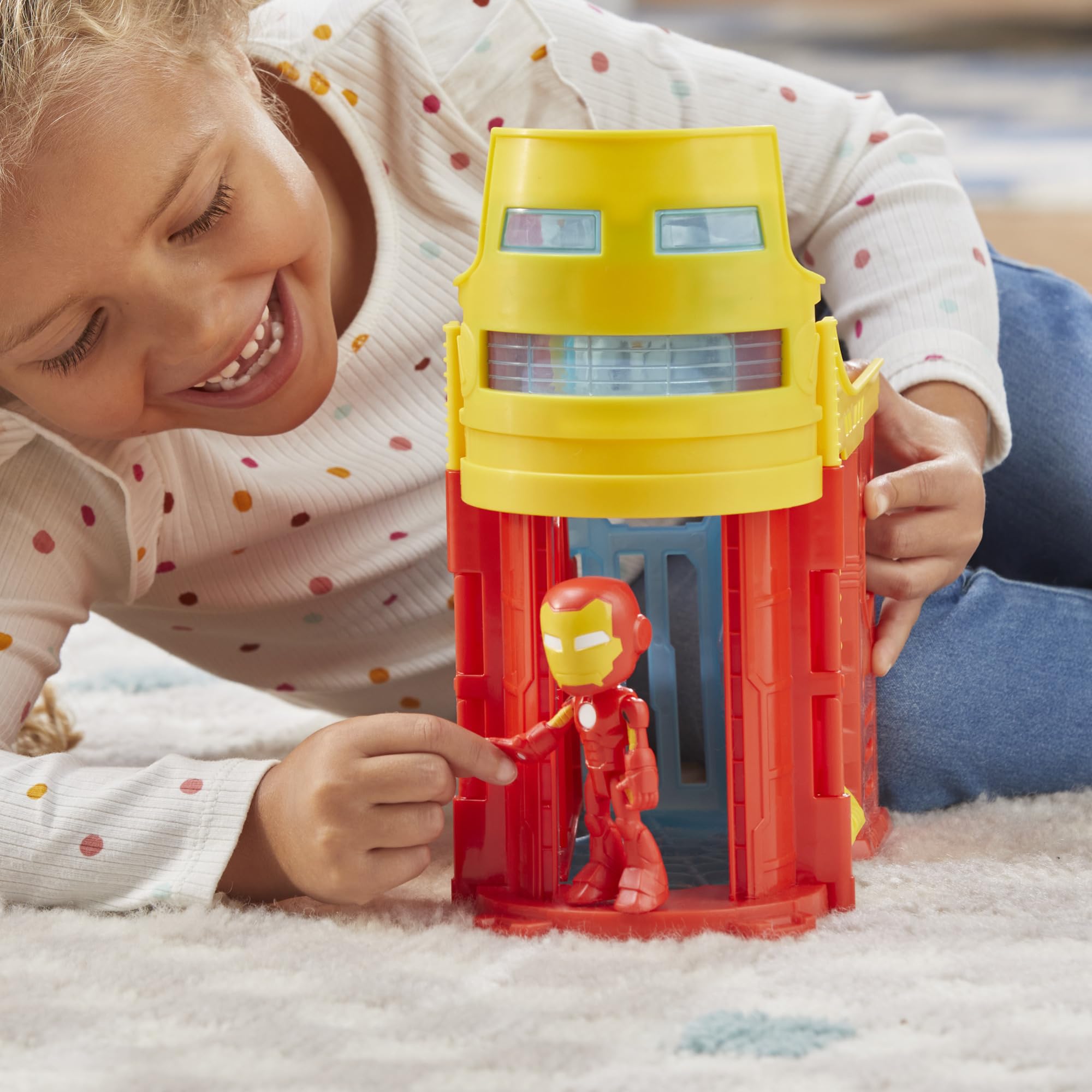 Marvel Iron Man Stark Tower Playset con Action Figure – Prescolare