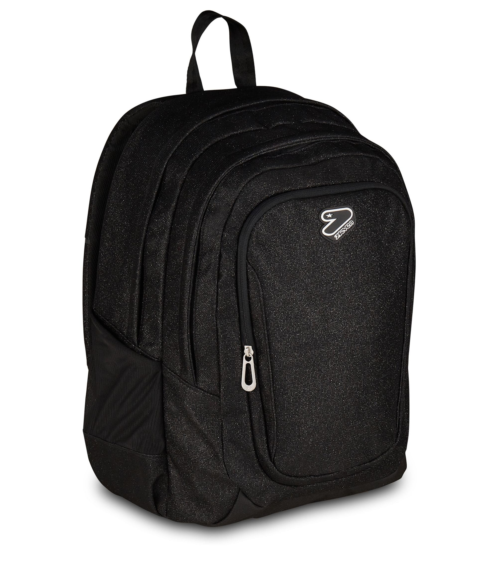 Seven Zaino Tech Shiny Nero – Doppio Scomparto con Tasca PC