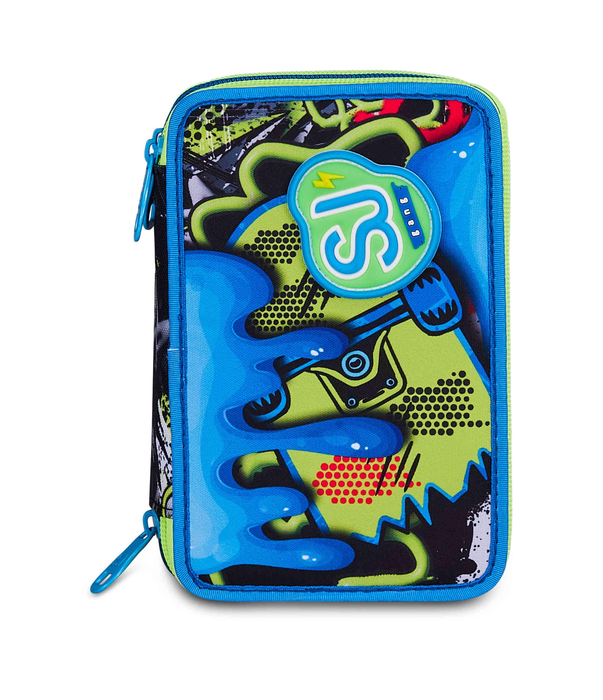 SJ Gang Astuccio 3 Zip Soft Pouch Boy Blu – 45 Pezzi Completo