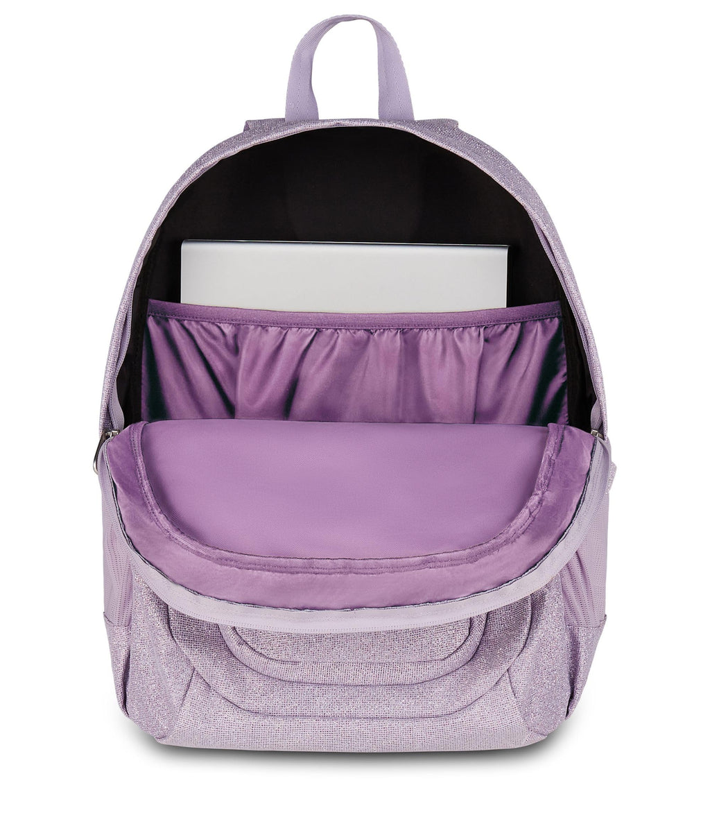 Seven Zaino Tech Shiny Lilla Glitter – Doppio Scomparto con Tasca PC