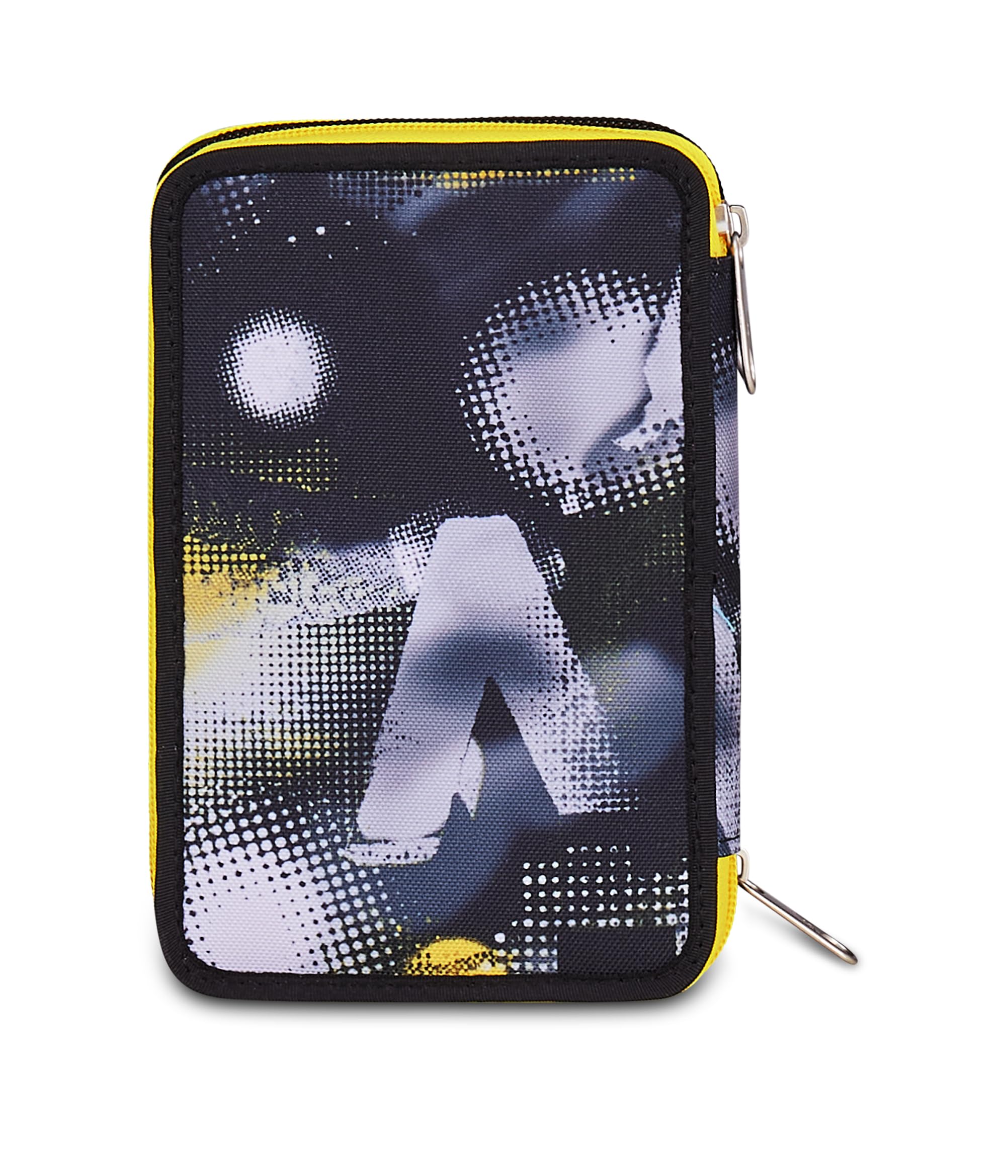 Seven Astuccio Scuola 3 Zip Golden Paint – Nero, 45 Pezzi Completo | Triplo Scomparto | Scuola Elementare