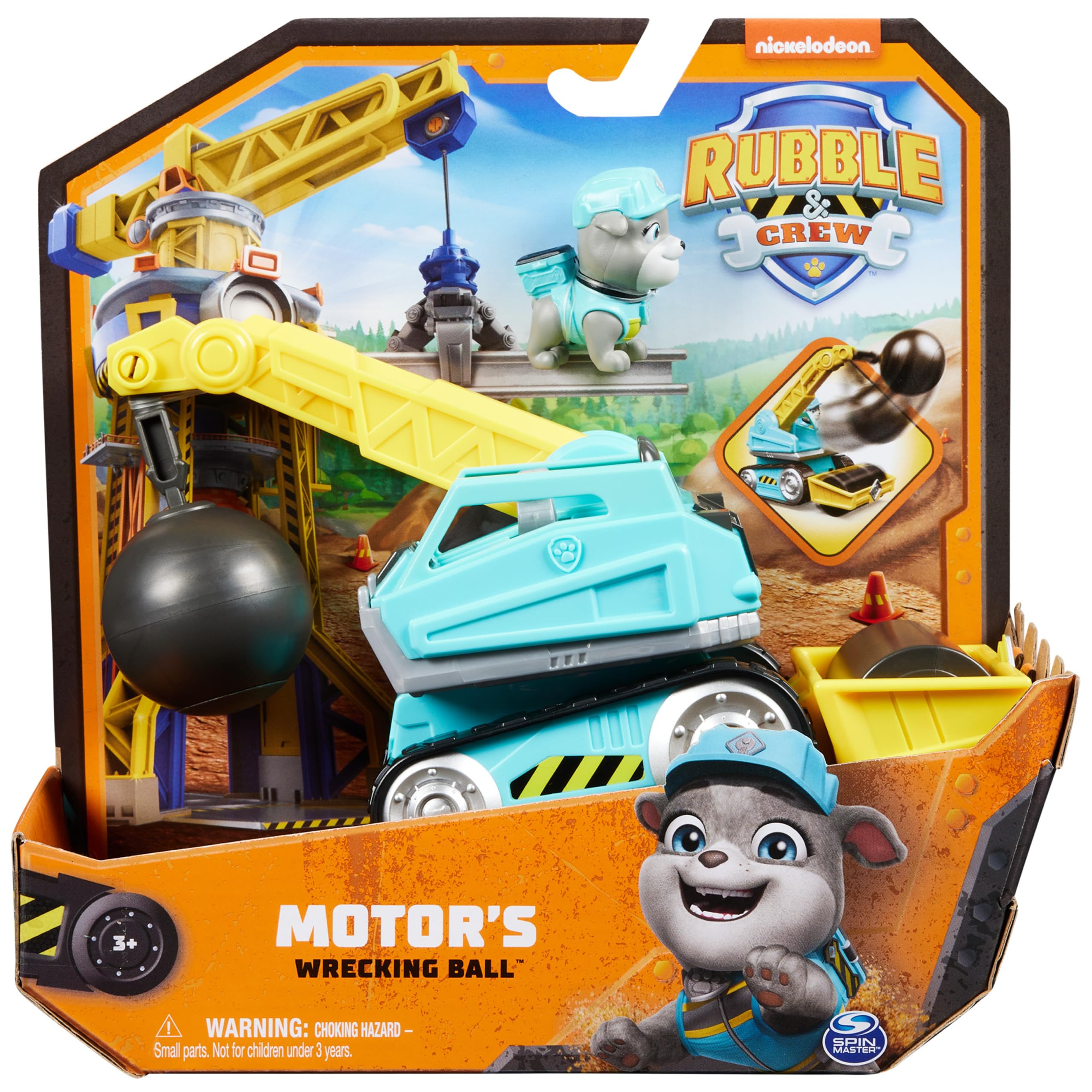 Rubble & Crew Camion Palla da Demolizione di Motor – Con Action Figure e Parti Mobili | Dai 3 Anni