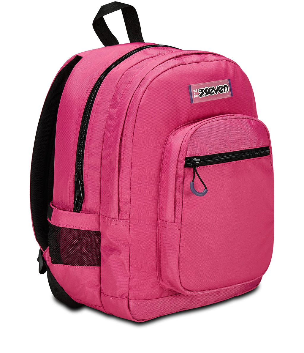 Seven Zaino Freethink Fucsia Unisex – Doppio Scomparto con Supporto USB