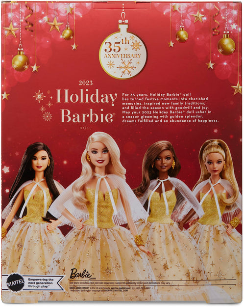 Barbie Signature Holiday 2023 Bambola da Collezione Abito Dorato – HJX08