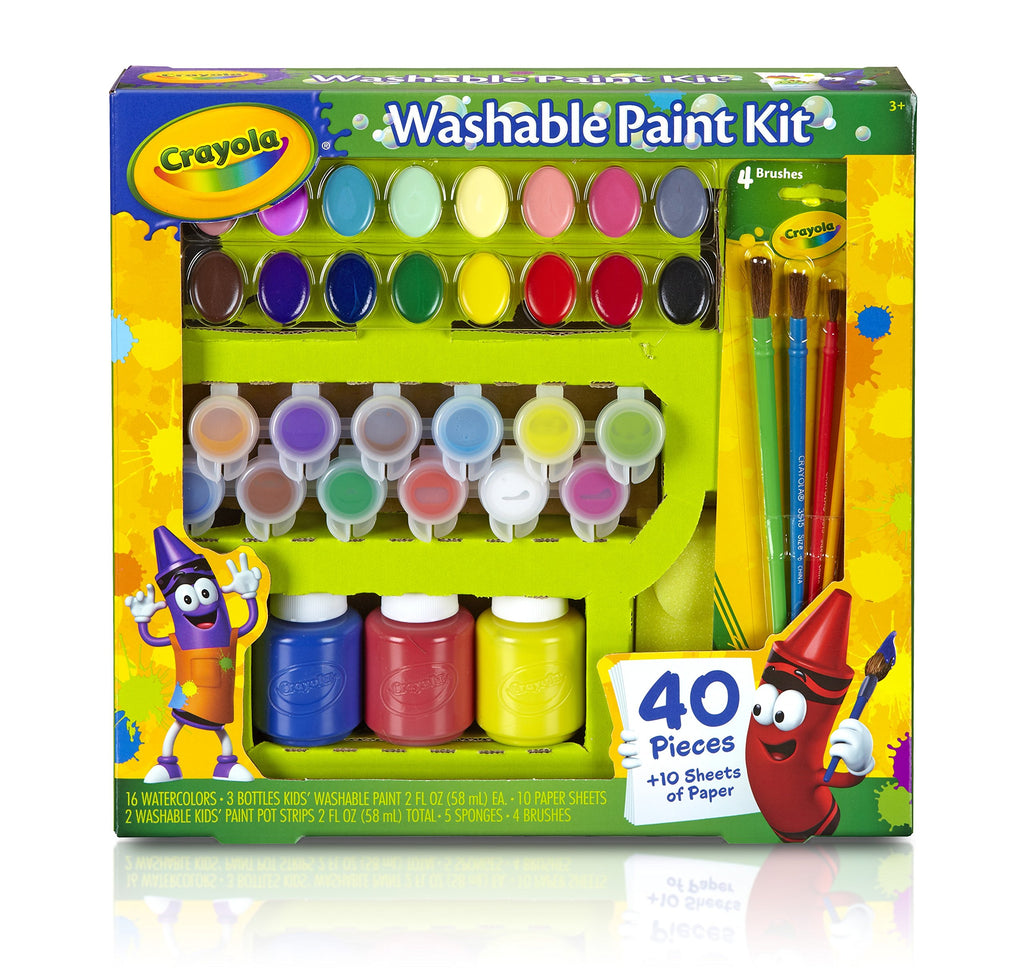 Kit di Pittura Lavabile Crayola per Bambini – 40 Pezzi
