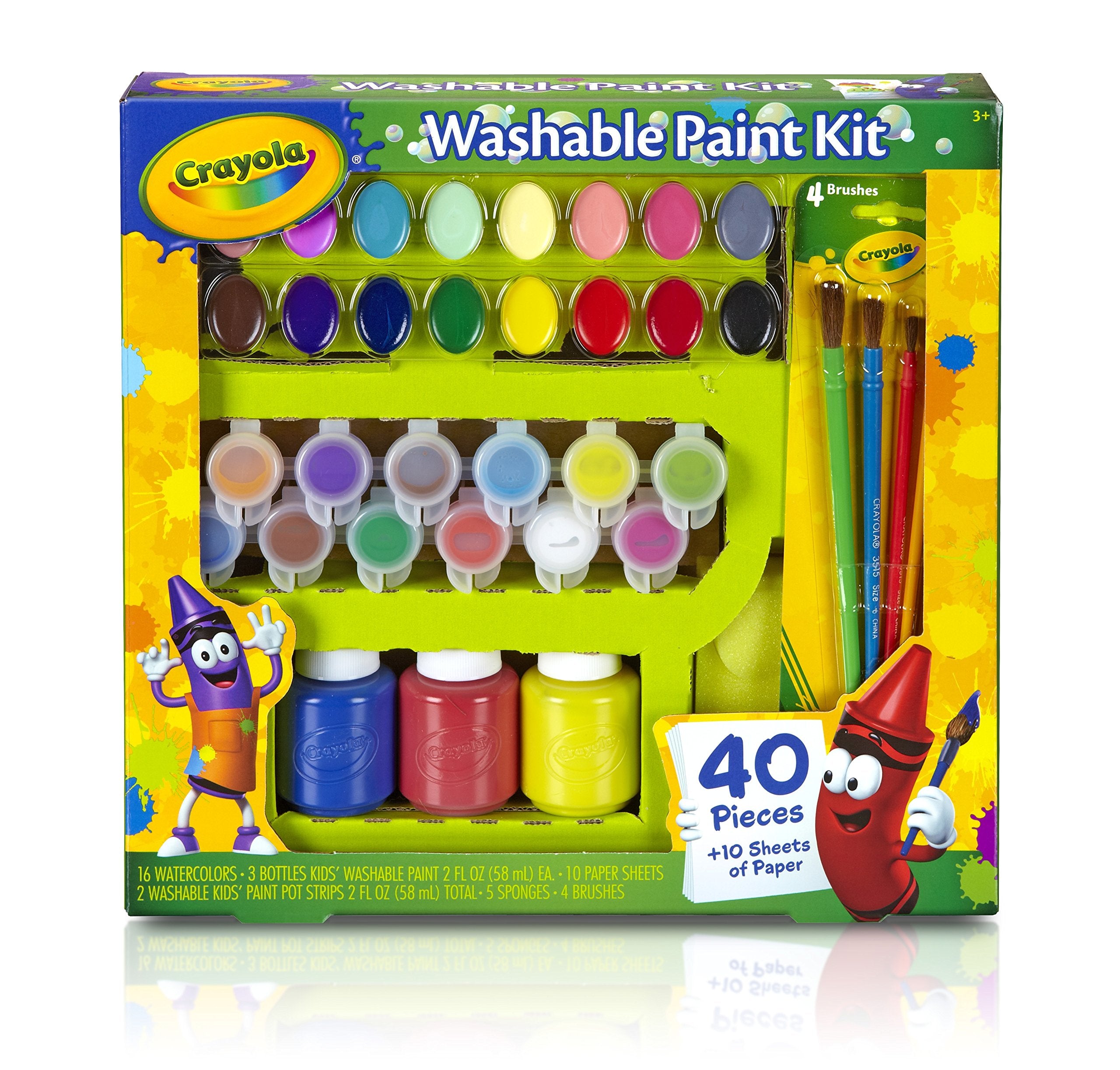 Kit di Pittura Lavabile Crayola per Bambini – 40 Pezzi