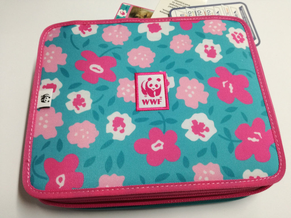 Astuccio WWF 2 Zip – Completo con Materiale Scolastico, Bambina