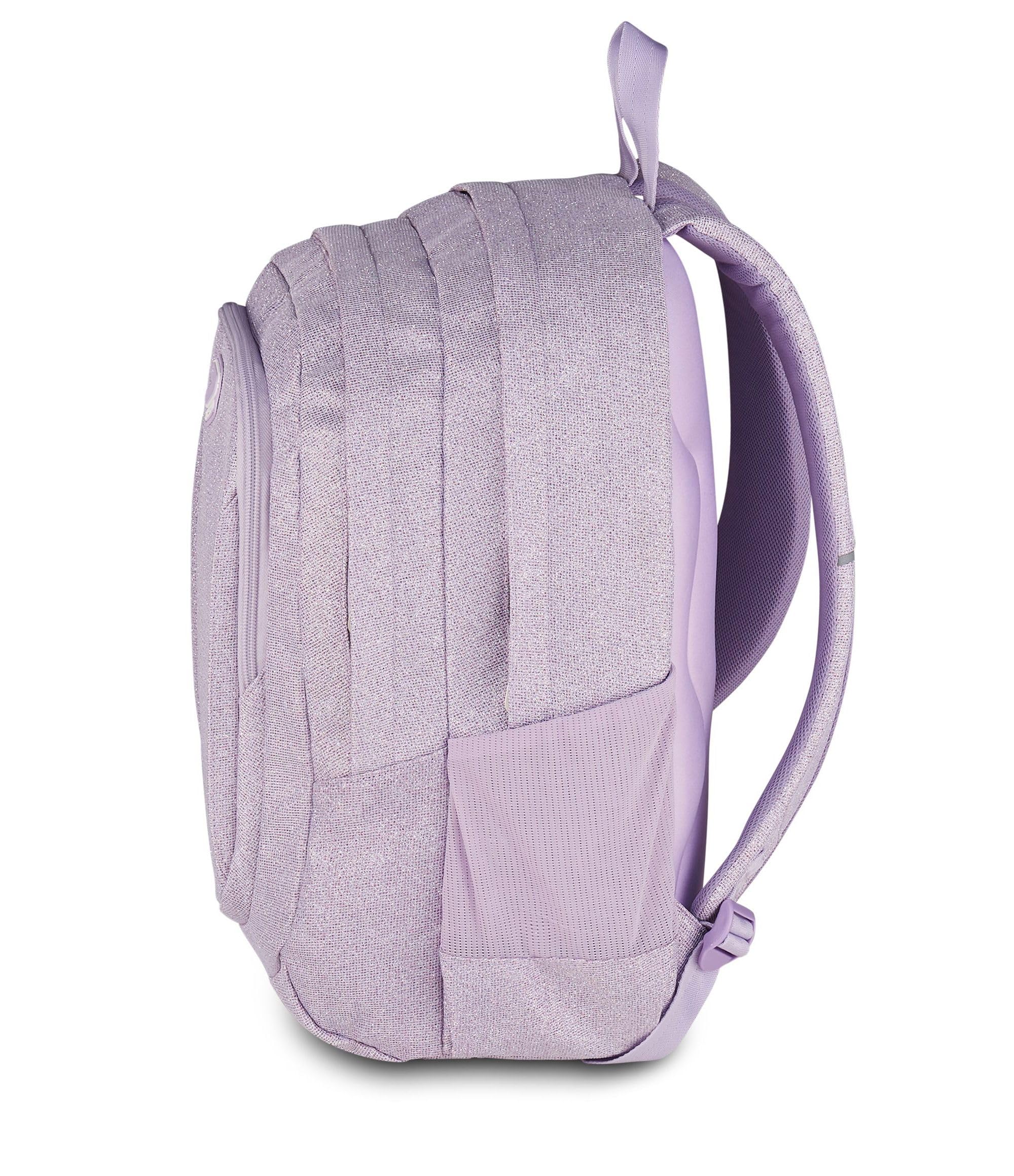 Seven Zaino Tech Shiny Lilla Glitter – Doppio Scomparto con Tasca PC