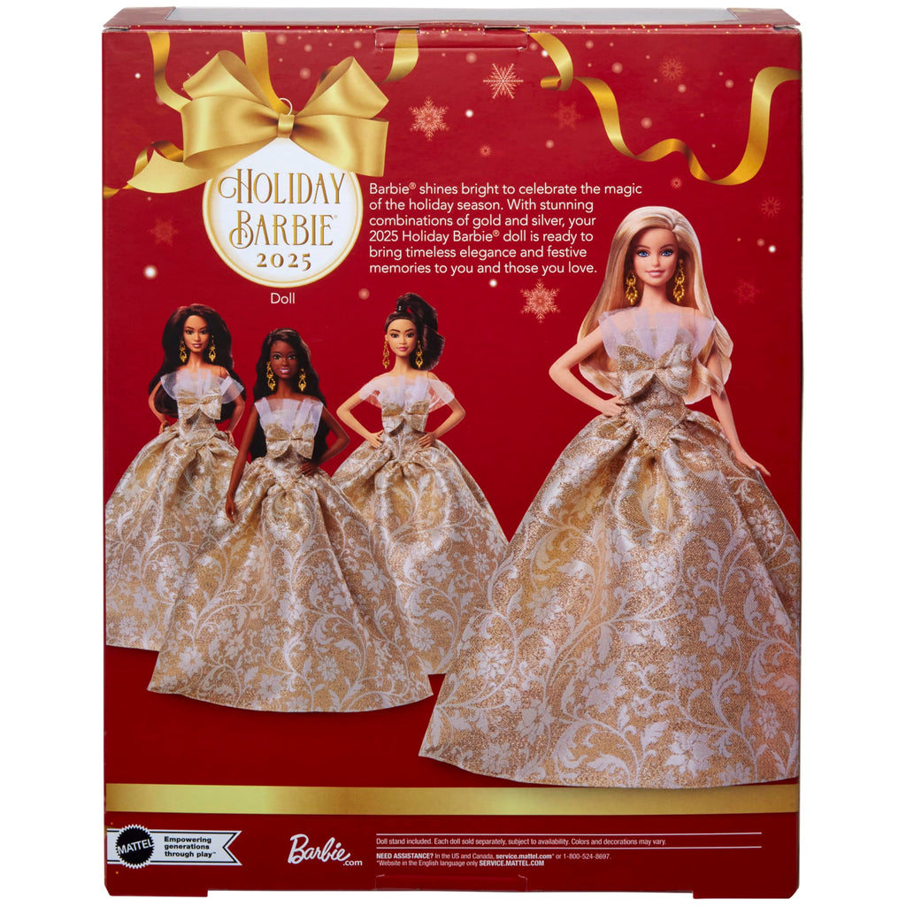 Barbie Signature Holiday Bambola da Collezione Bionda Abito Nero e Oro – JBH95
