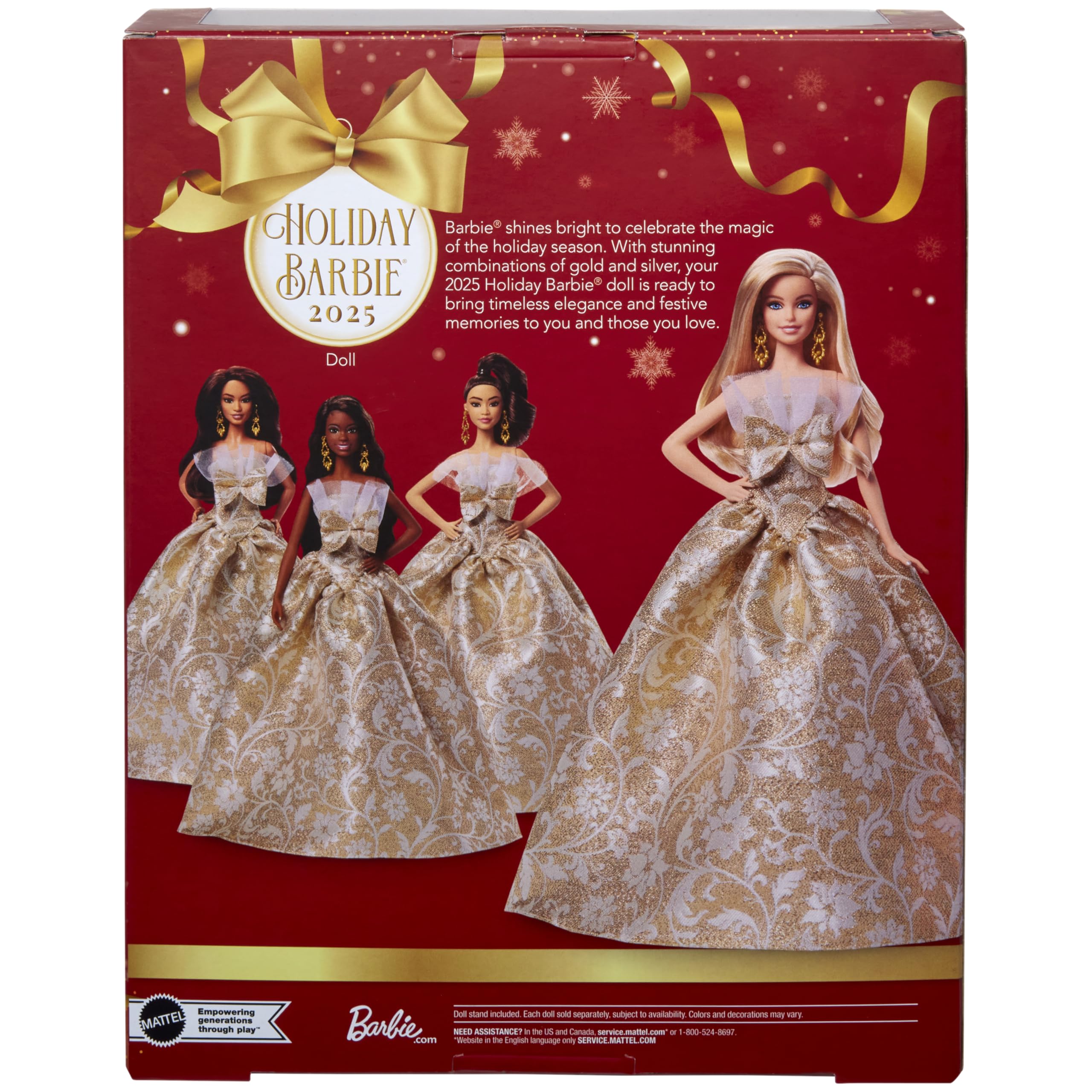 Barbie Signature Holiday Bambola da Collezione Bionda Abito Nero e Oro – JBH95