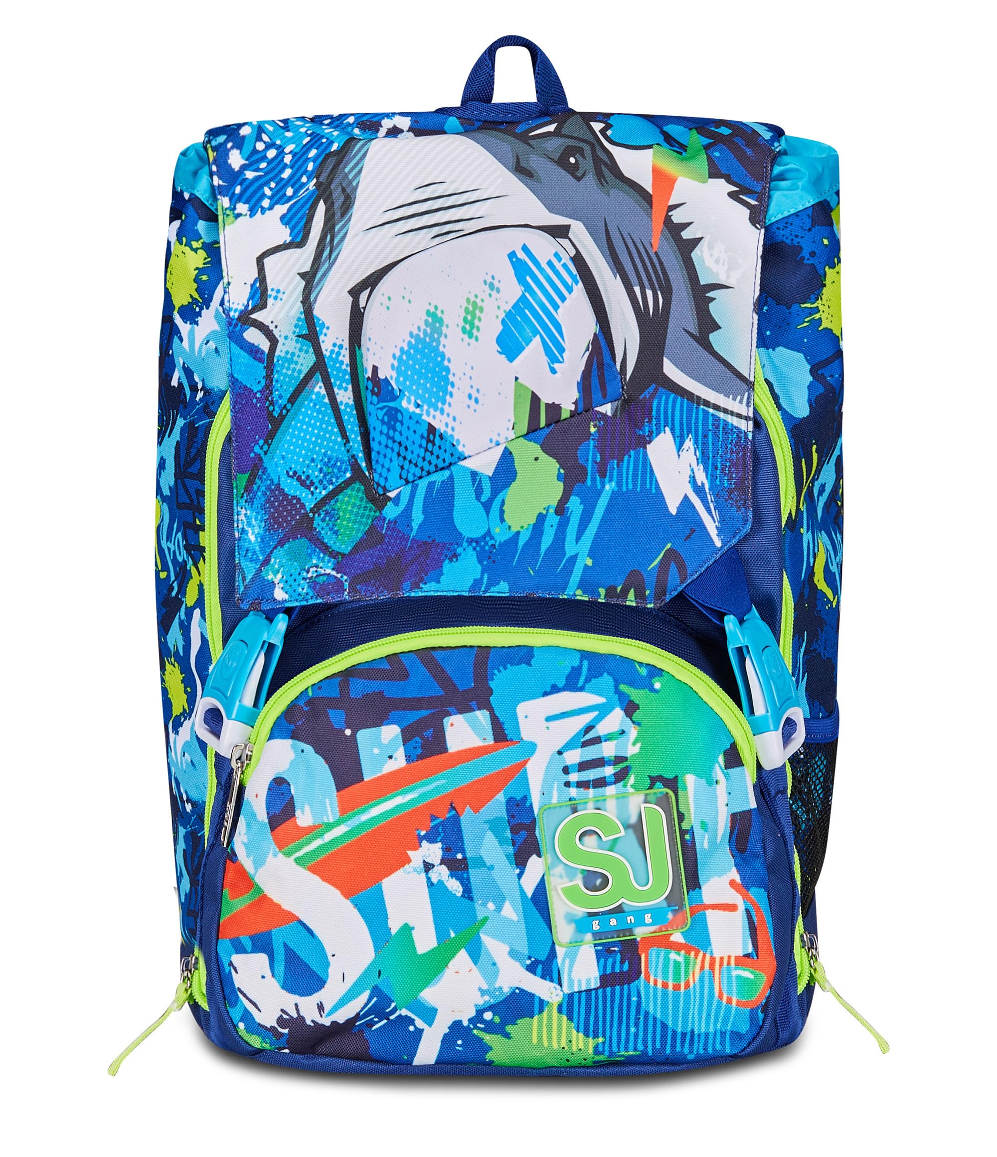 SJ Gang Zaino Scuola Estensibile Sharkstory Blu – Doppio Scomparto