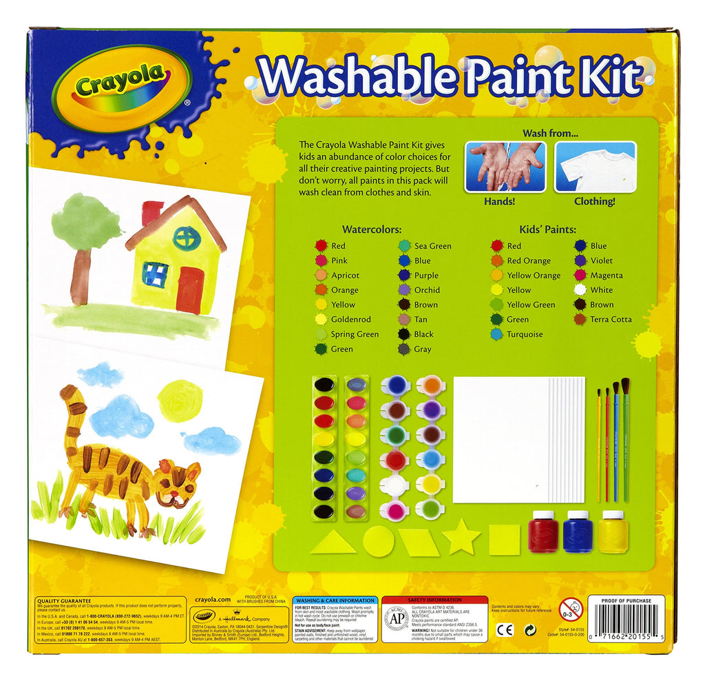 Kit di Pittura Lavabile Crayola per Bambini – 40 Pezzi