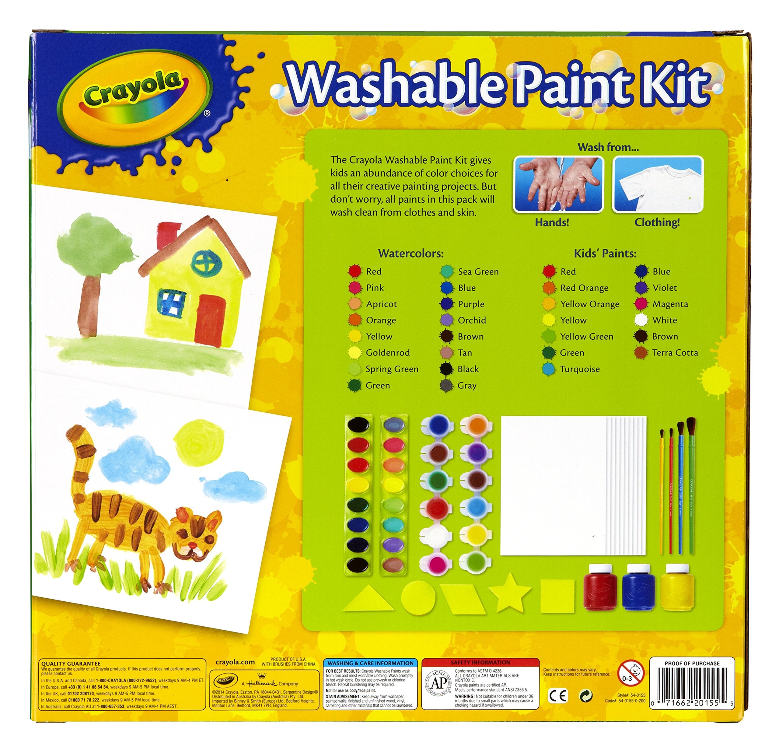 Kit di Pittura Lavabile Crayola per Bambini – 40 Pezzi
