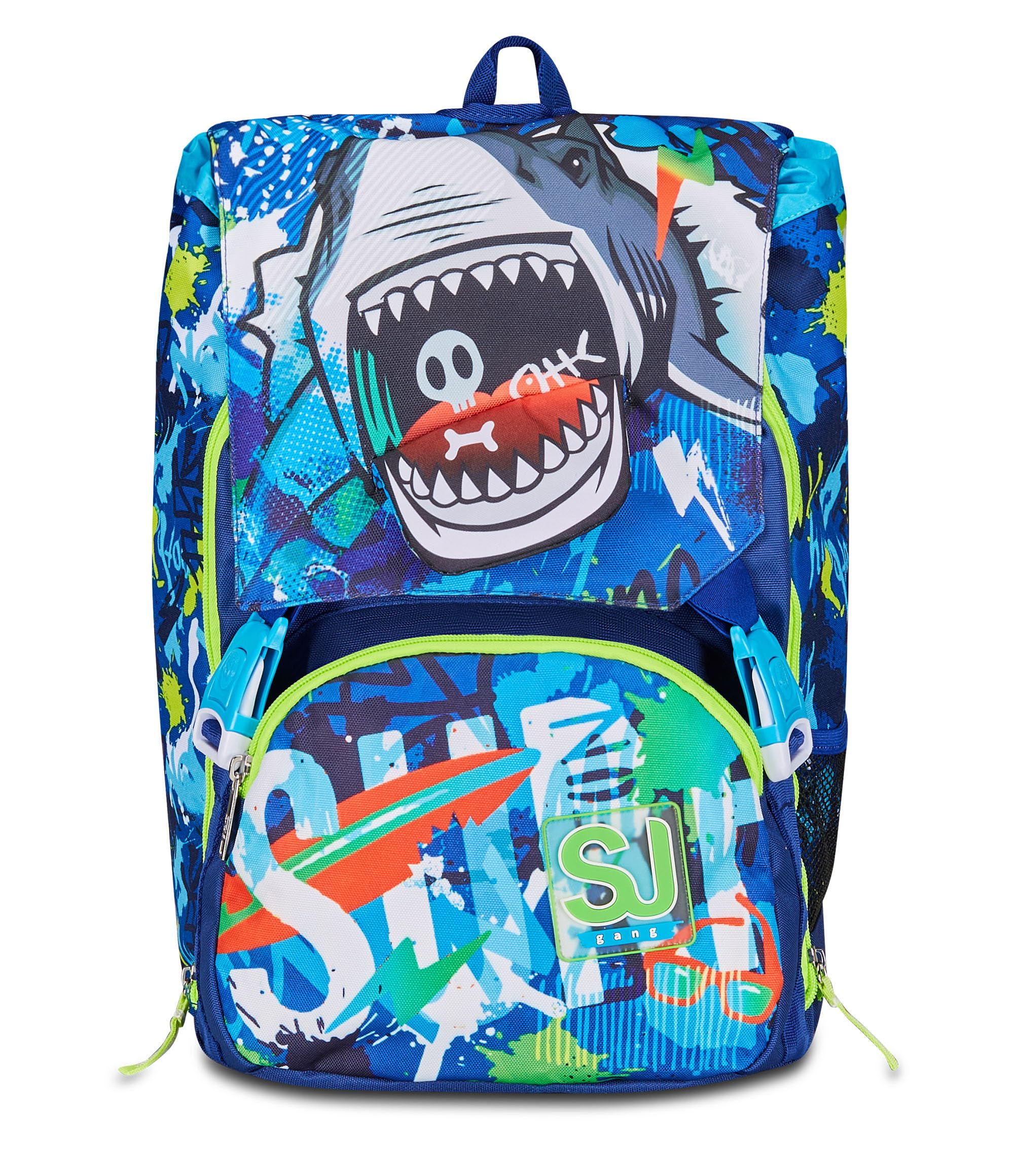 SJ Gang Zaino Scuola Estensibile Sharkstory Blu – Doppio Scomparto