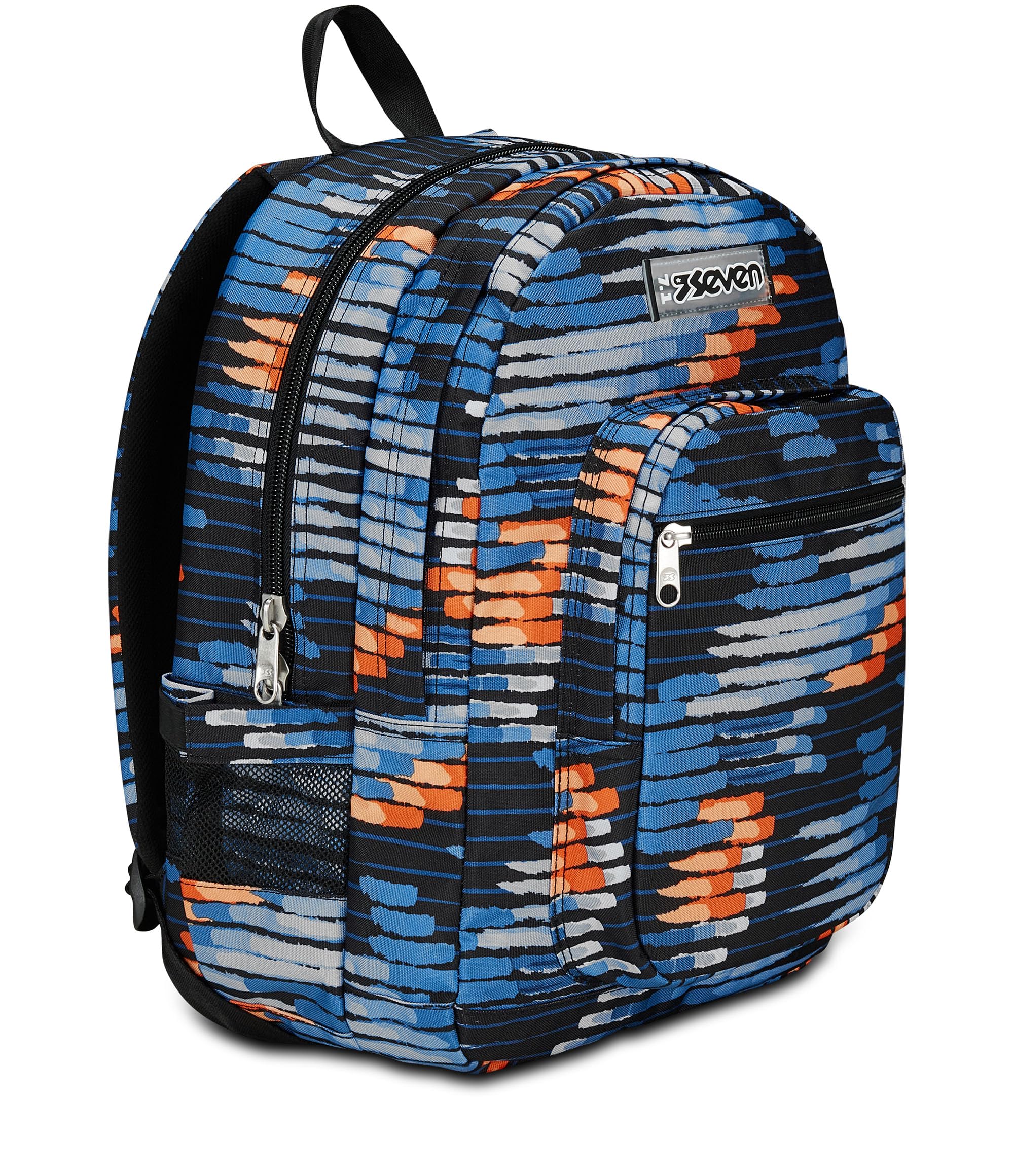 Seven Zaino Freethink Blu Arancione Boy – Doppio Scomparto con USB e Tasca PC