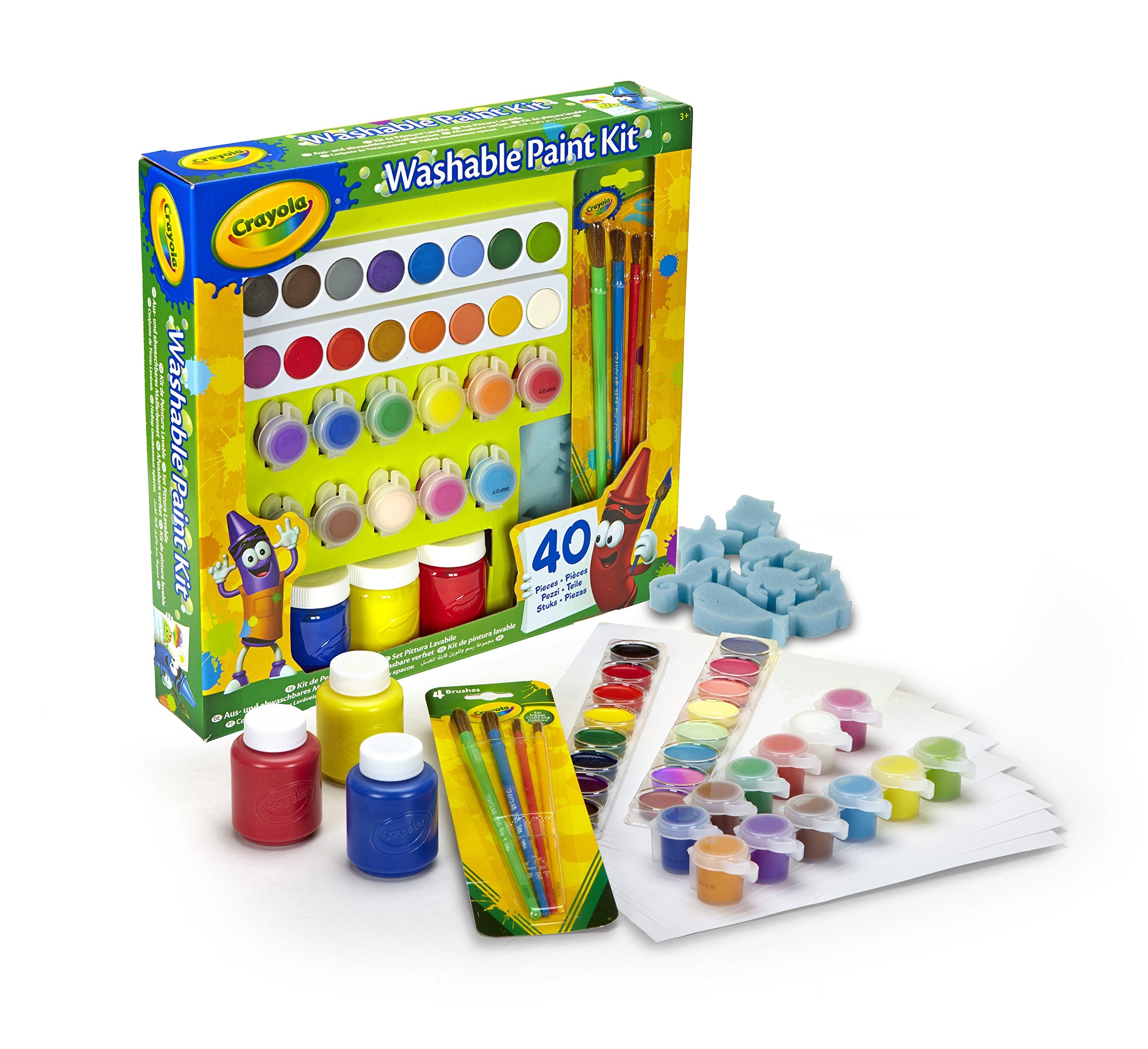 Kit di Pittura Lavabile Crayola per Bambini – 40 Pezzi