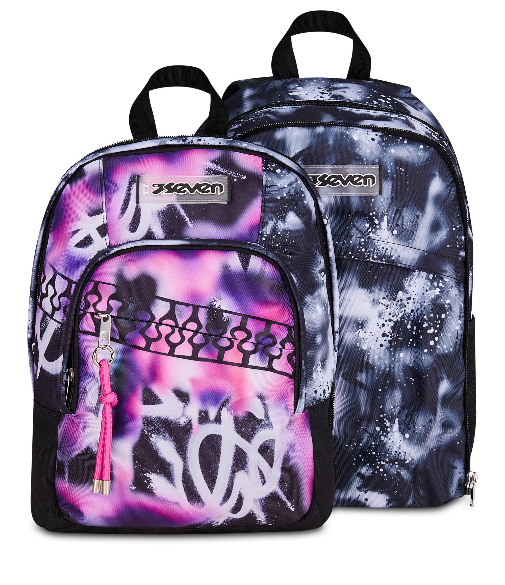 Seven Zaino Dual Detach Buzzy Note Girl Nero 32L – Scomparto Staccabile