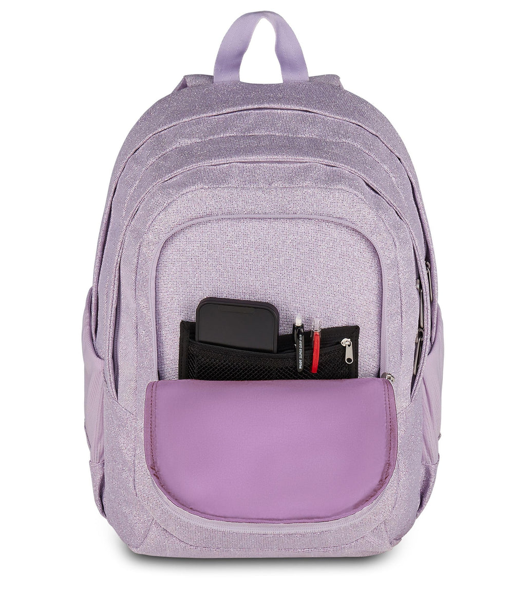 Seven Zaino Tech Shiny Lilla Glitter – Doppio Scomparto con Tasca PC