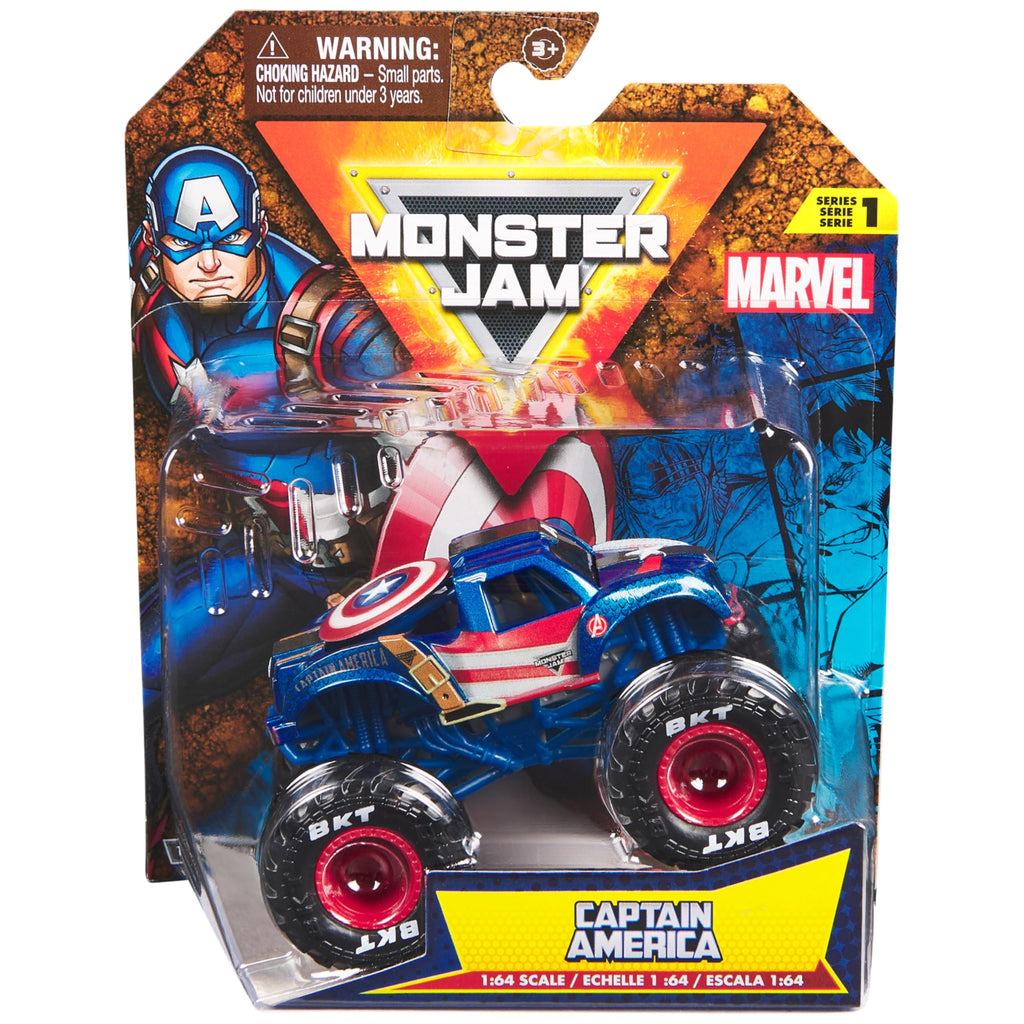 Monster Jam Captain America Monster Truck Scala 1:64 – Dai 3 Anni