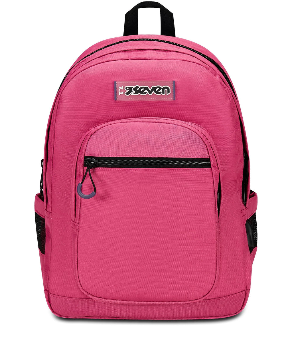 Seven Zaino Freethink Fucsia Unisex – Doppio Scomparto con Supporto USB