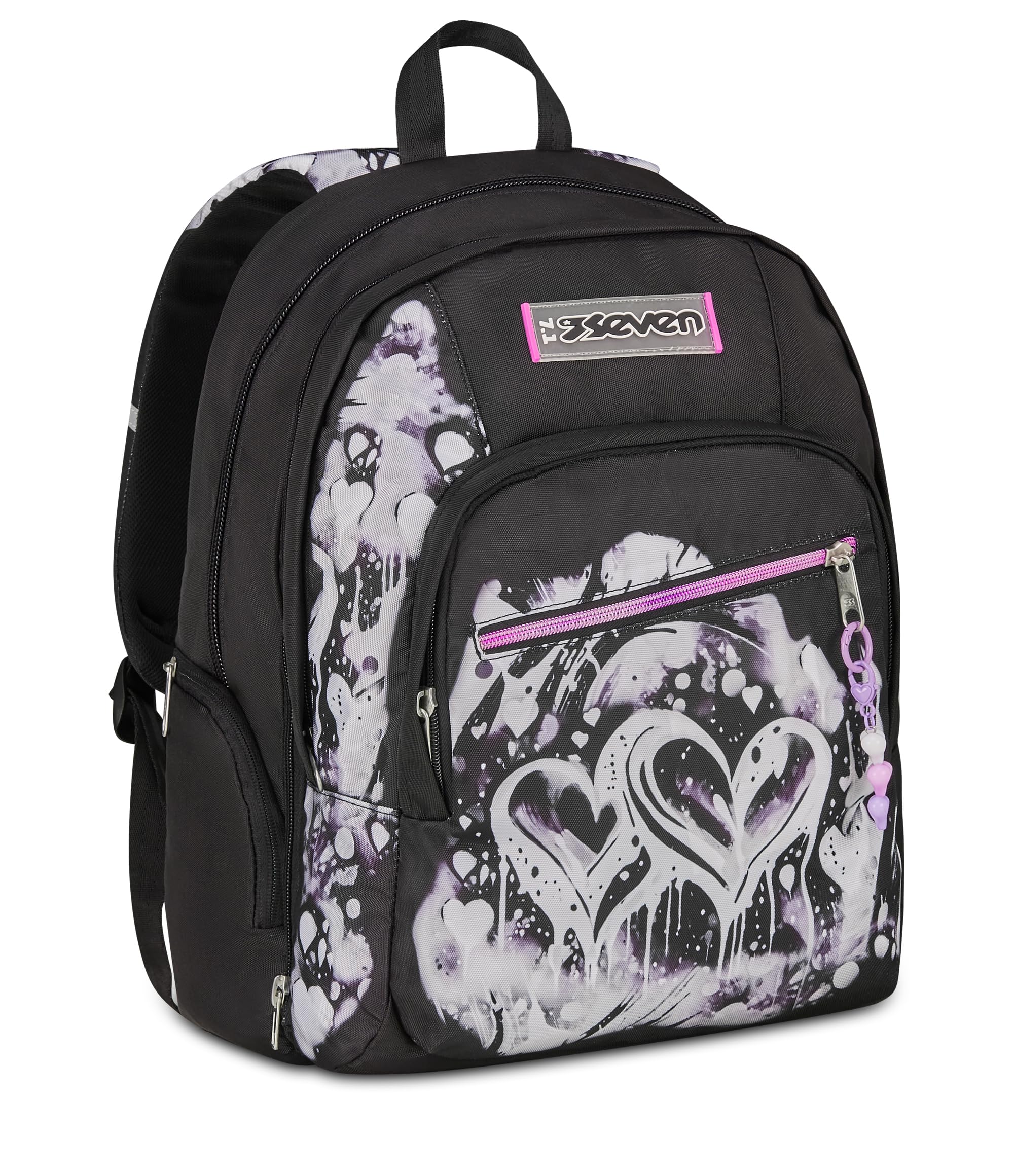 Seven Zaino Scuola Dual Detach Plumpy Line Girl – Nero – 32 Litri