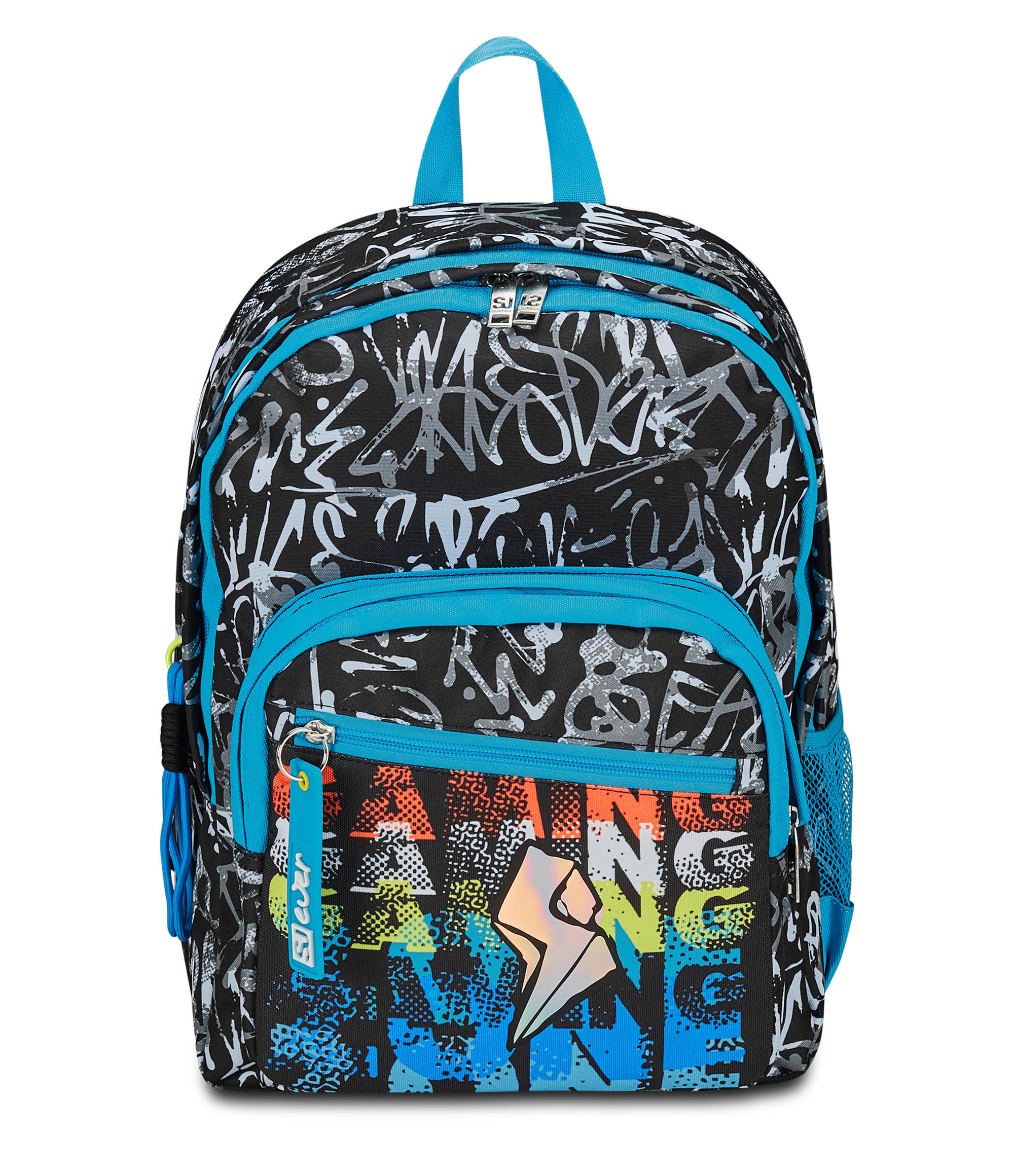 Seven SJ Ever Zaino Scuola Doppio Scomparto Nero e Blu – Blackwall Boy