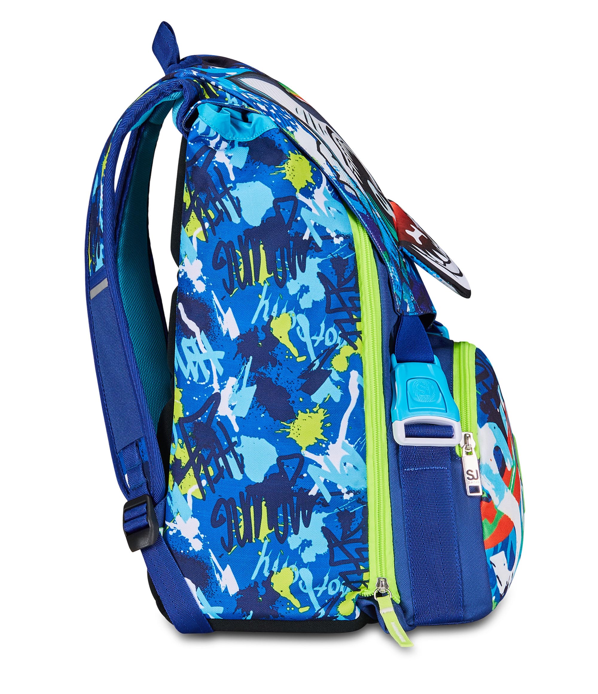 SJ Gang Zaino Scuola Estensibile Sharkstory Blu – Doppio Scomparto