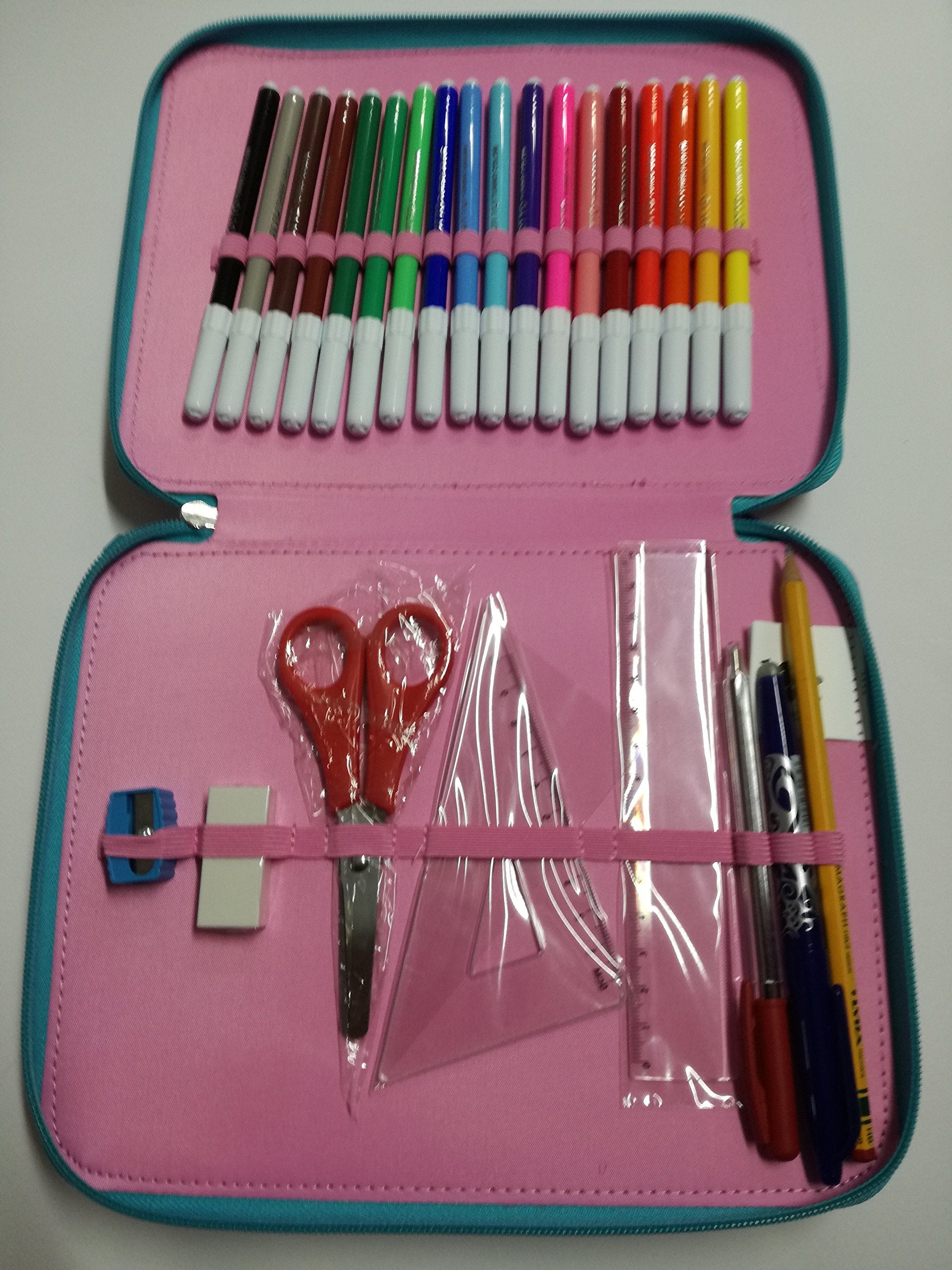 Astuccio WWF 2 Zip – Completo con Materiale Scolastico, Bambina