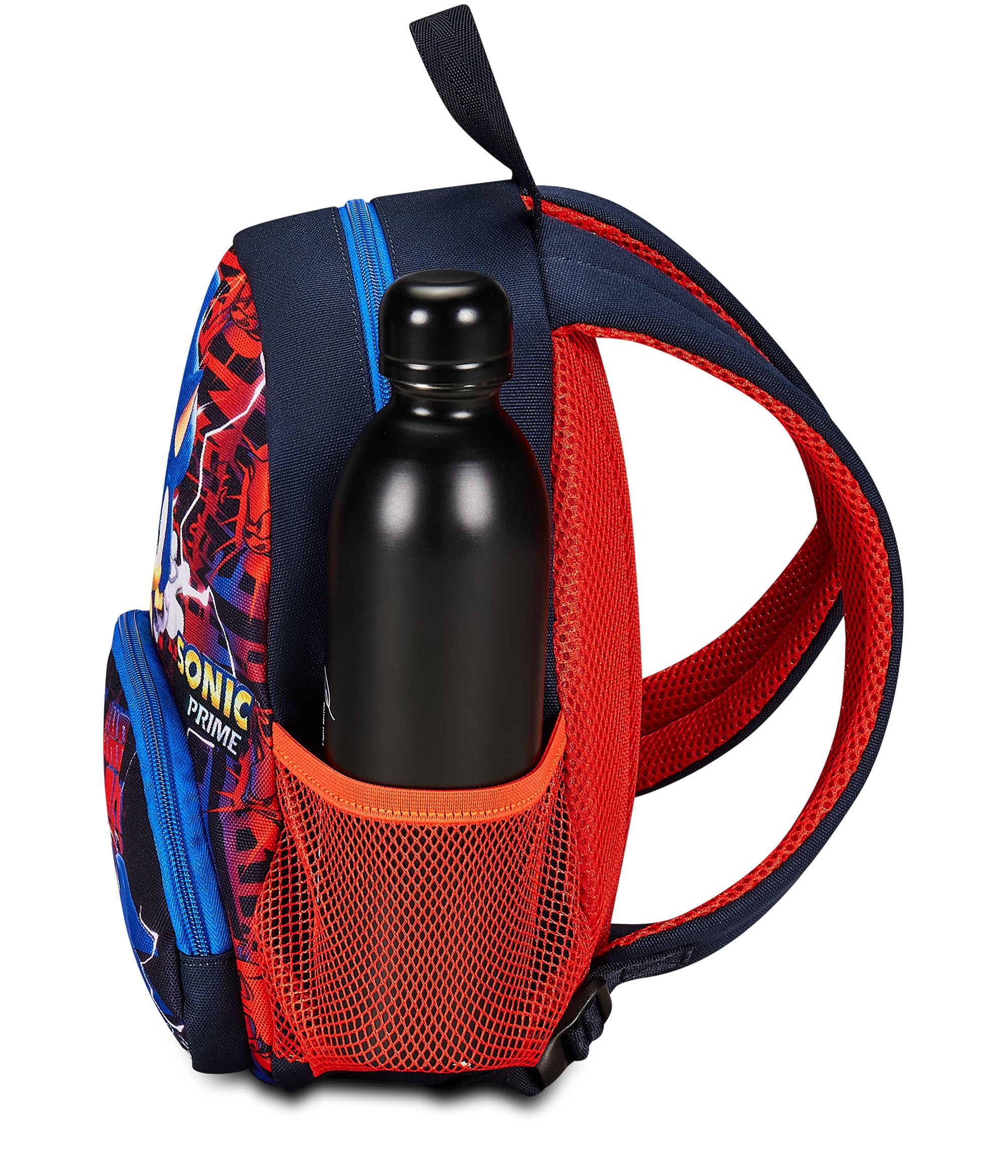 Zaino Asilo Seven Sonic Small Rosso Blu – Zainetto Bambino con Porta Borraccia