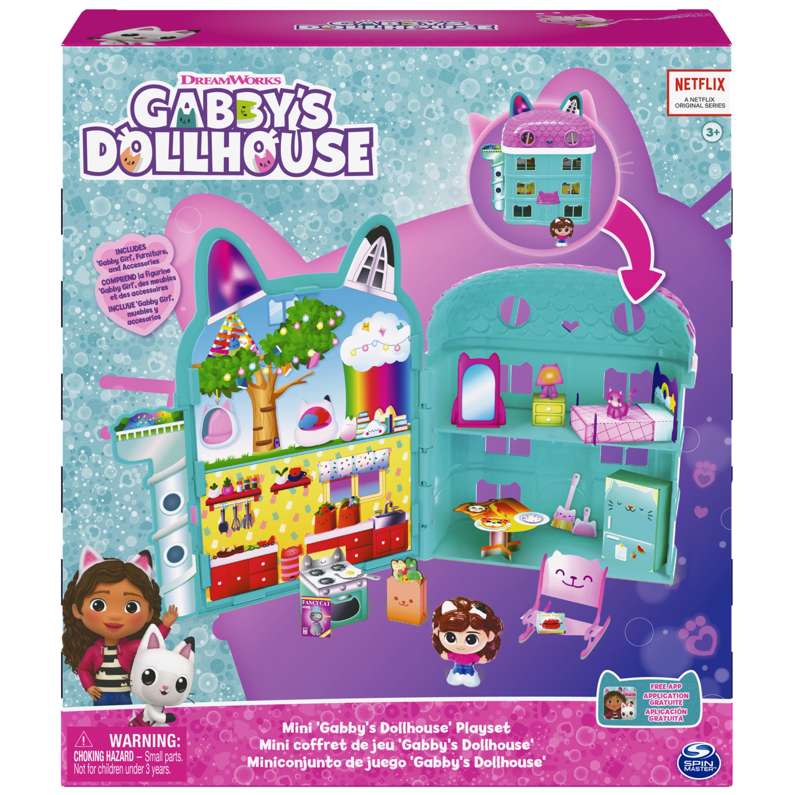 Spin Master Casa dei Gatti di Gabi – Set Portatile con Personaggio Gabby's Dollhouse