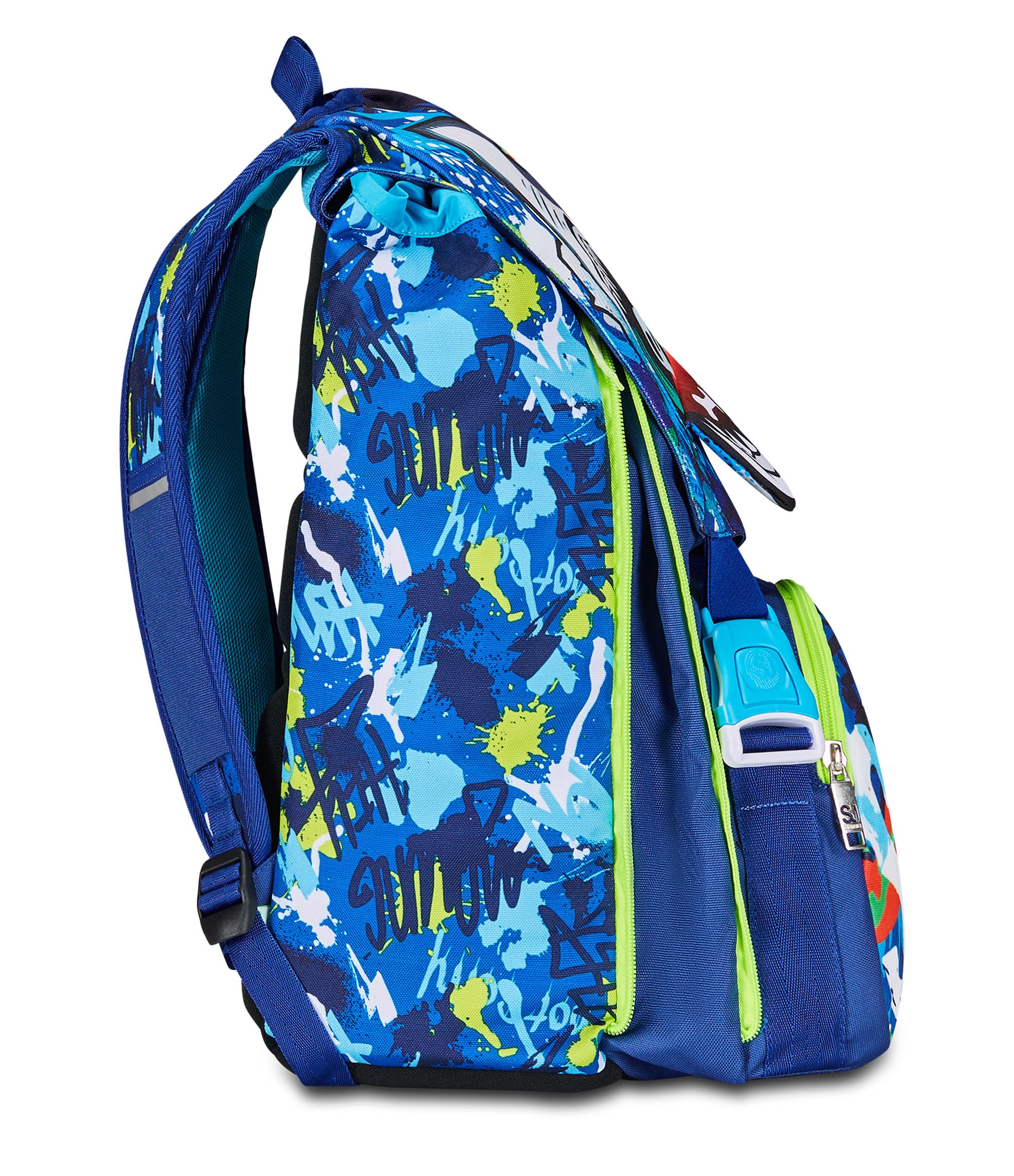 SJ Gang Zaino Scuola Estensibile Sharkstory Blu – Doppio Scomparto