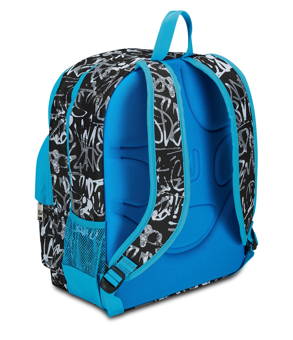 Seven SJ Ever Zaino Scuola Doppio Scomparto Nero e Blu – Blackwall Boy