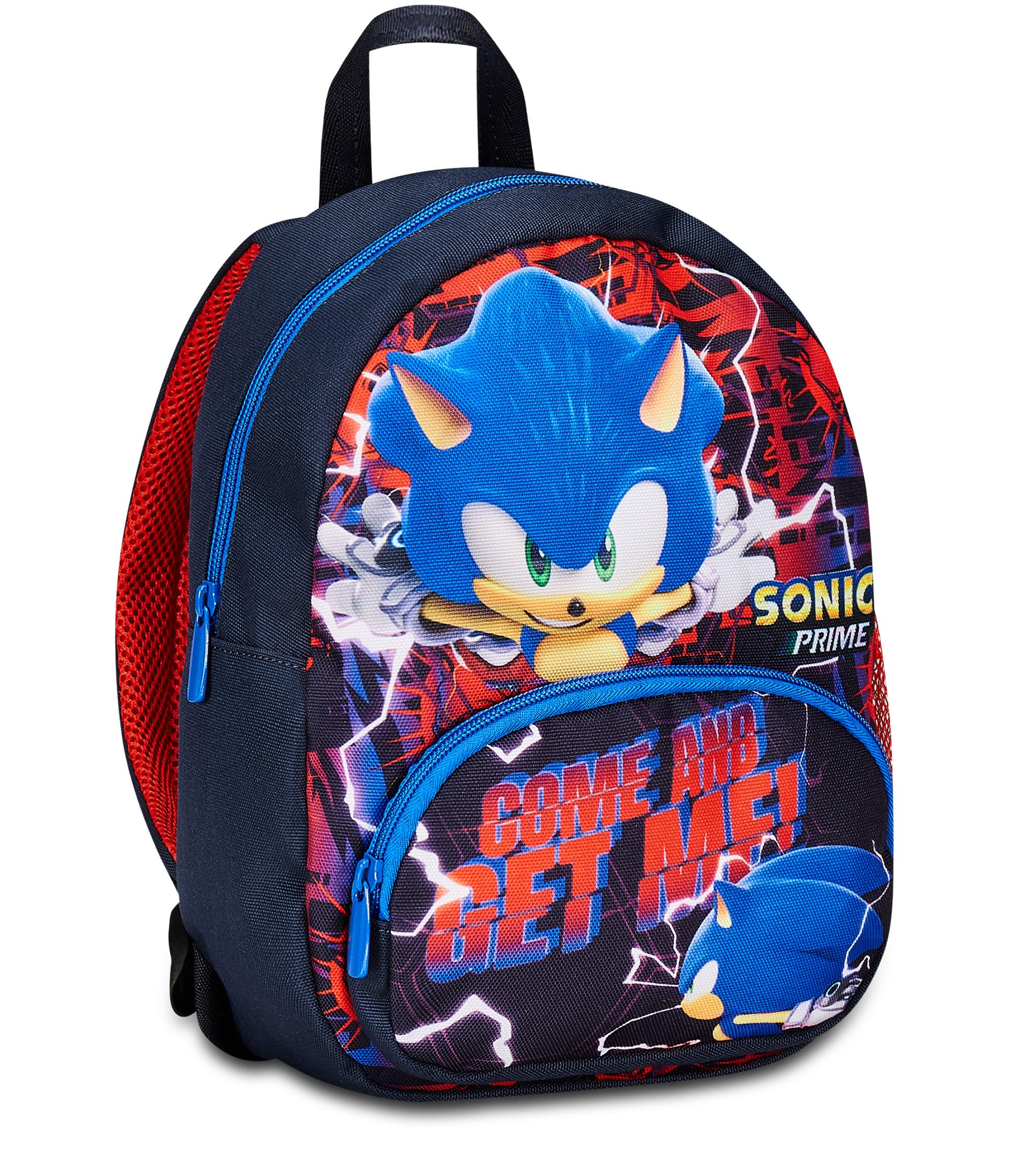 Zaino Asilo Seven Sonic Small Rosso Blu – Zainetto Bambino con Porta Borraccia