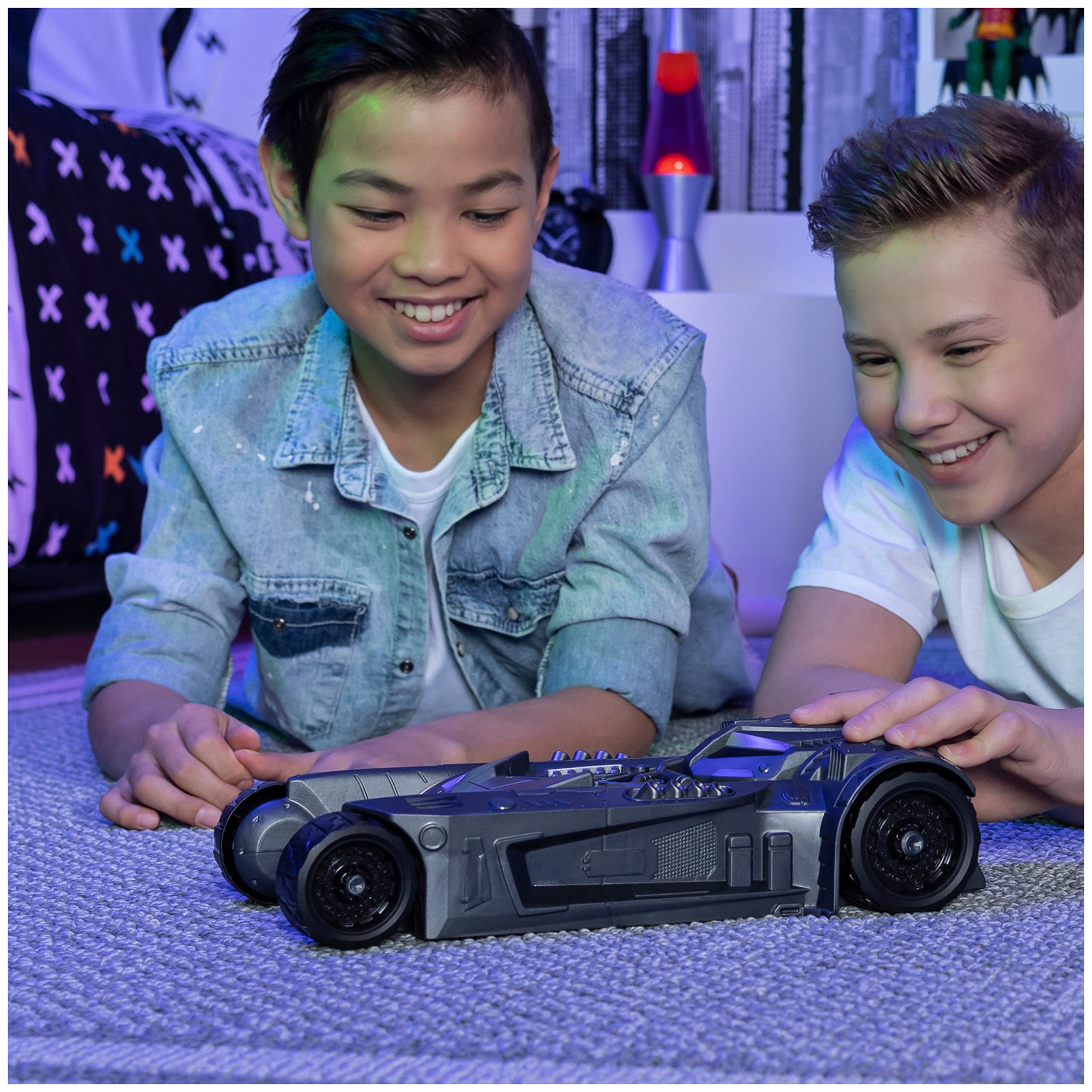 DC Comics Batman Batmobile e Batboat 2 in 1 Veicolo Trasformabile – Action Figure 4 Pollici