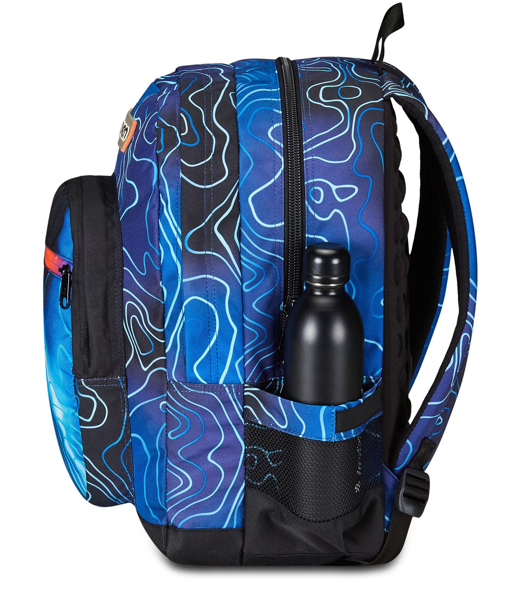 Seven Zaino Freethink Blu Mapset Boy – Doppio Scomparto con Tasca PC e Borraccia