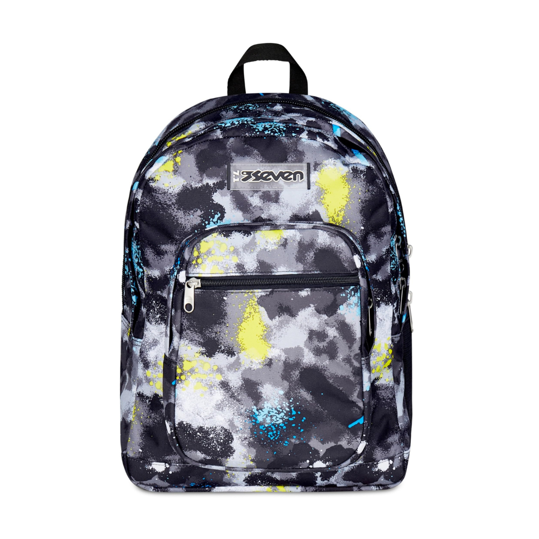 Seven Zaino Freethink Nero Giallo Boy 34L – Doppio Scomparto con Tasca PC