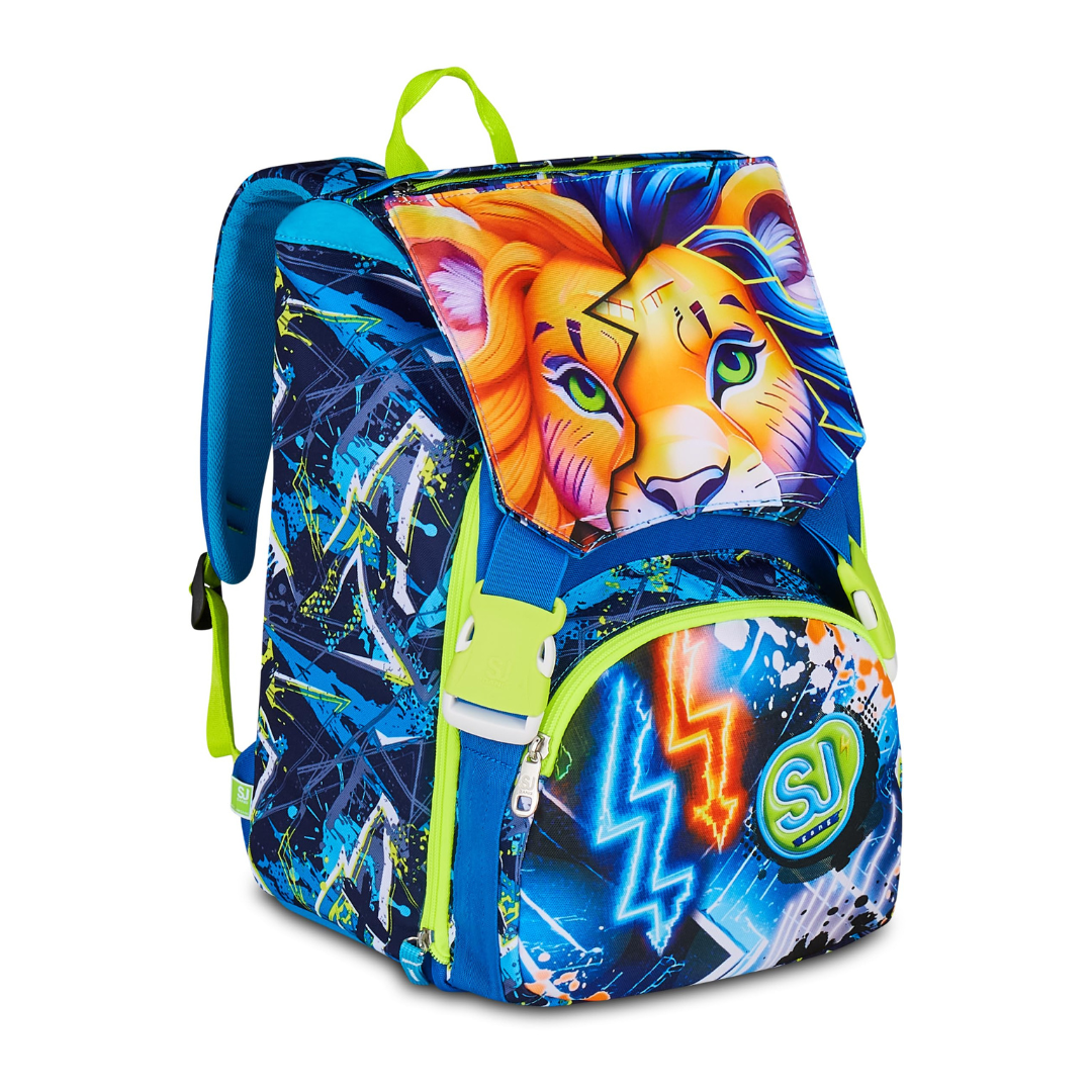 Zaino SJ Gang Doppio Scomparto Estensibile Blu – Maxi Capienza | Scuola Elementare