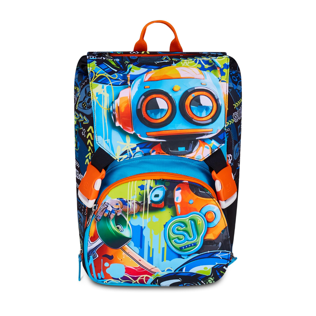 Zaino SJ Gang Doppio Scomparto Blu – Maxi Capienza | Scuola Elementare