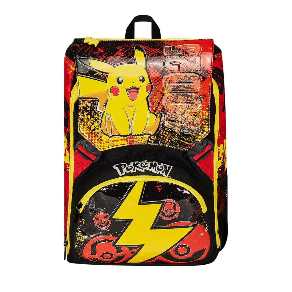 Zaino Seven Estensibile Pokémon Pikachu Giallo Rosso – Doppio Scomparto Sdoppiabile | Scuola