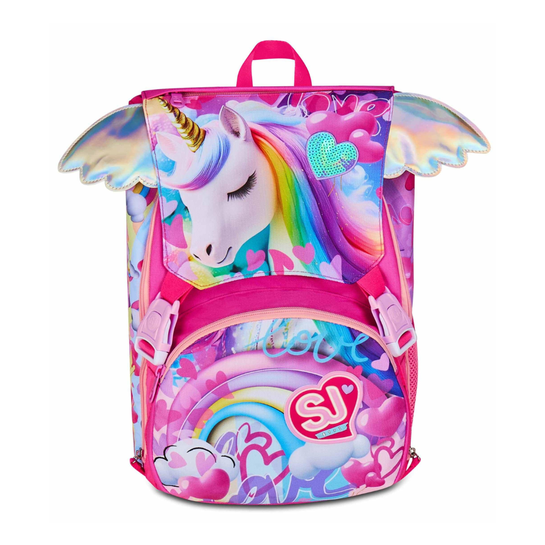 Zaino SJ Gang Estensibile Big Fucsia 24 L – Ali a Scomparsa | Scuola Elementare