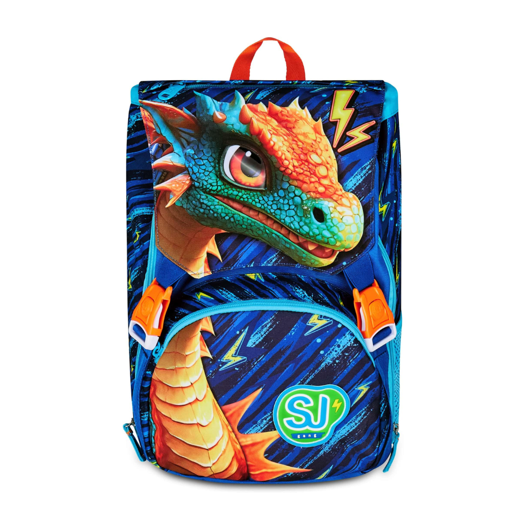 SJ Gang Style Jam Gang Zaino Scuola Grande Espandibile Blu – 24 L con Divisore Interno