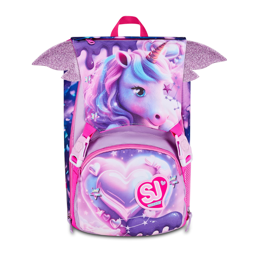 Seven Zaino Scuola Estensibile SJ Gang Pixie Unicorn – Rosa – 24 Litri