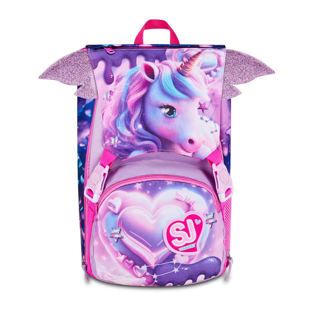 Seven Zaino Scuola Estensibile SJ Gang Pixie Unicorn – Rosa – 24 Litri