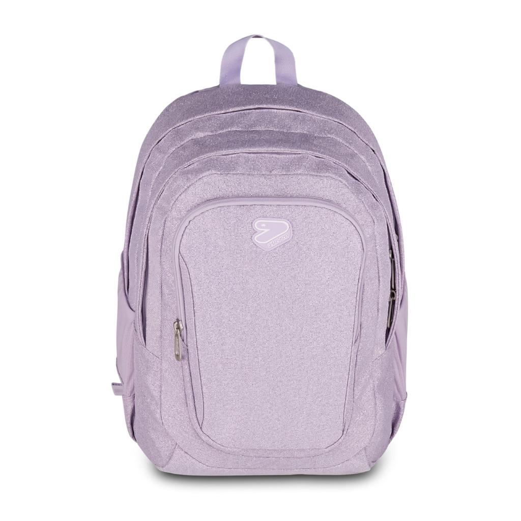 Seven Zaino Tech Shiny Lilla Glitter – Doppio Scomparto con Tasca PC