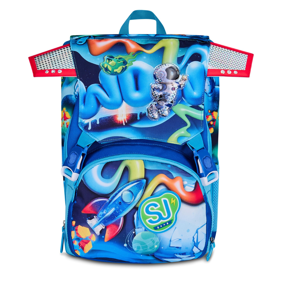 Seven Zaino Scuola Estensibile SJ Gang Space Ride – Blu – 24 Litri