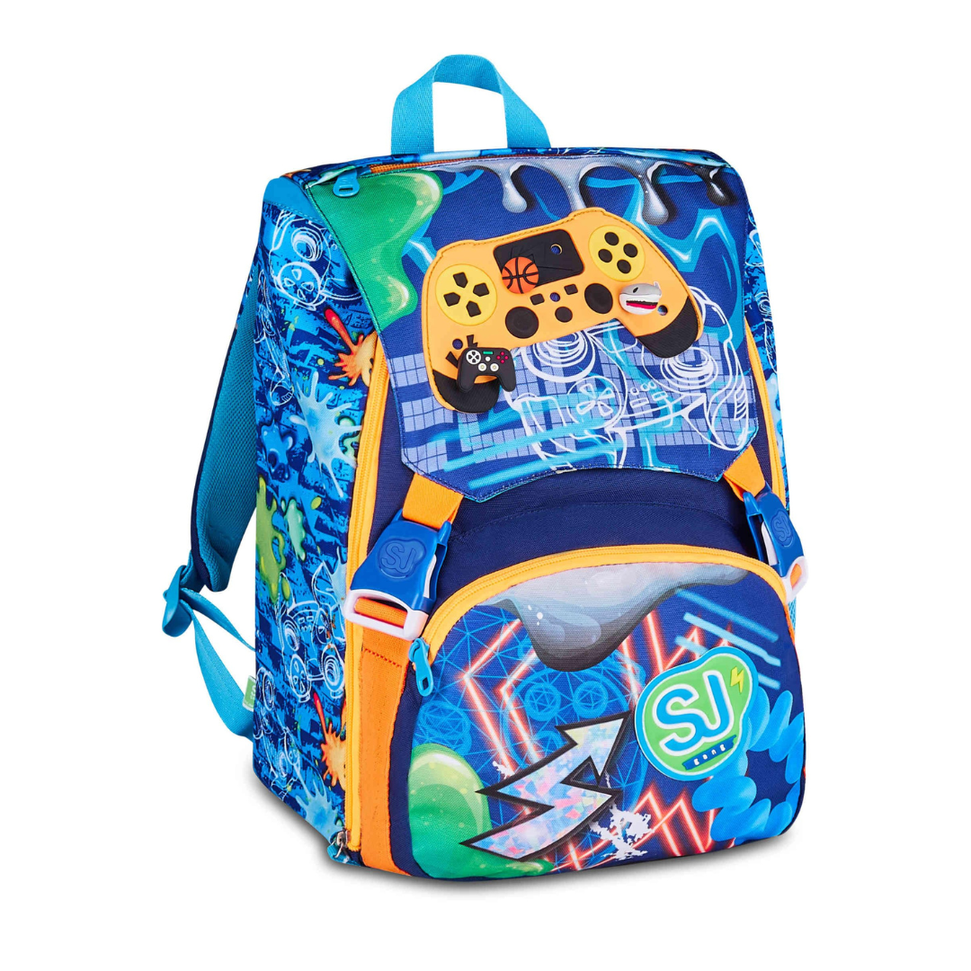 SJ Gang Zaino Estensibile Joyful Pins Boy Blu 24L – Pins Amovibili