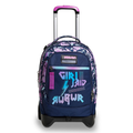 Seven Trolley Scuola Jack 2 Ruote DrawingPin Girl – Rosa-blu